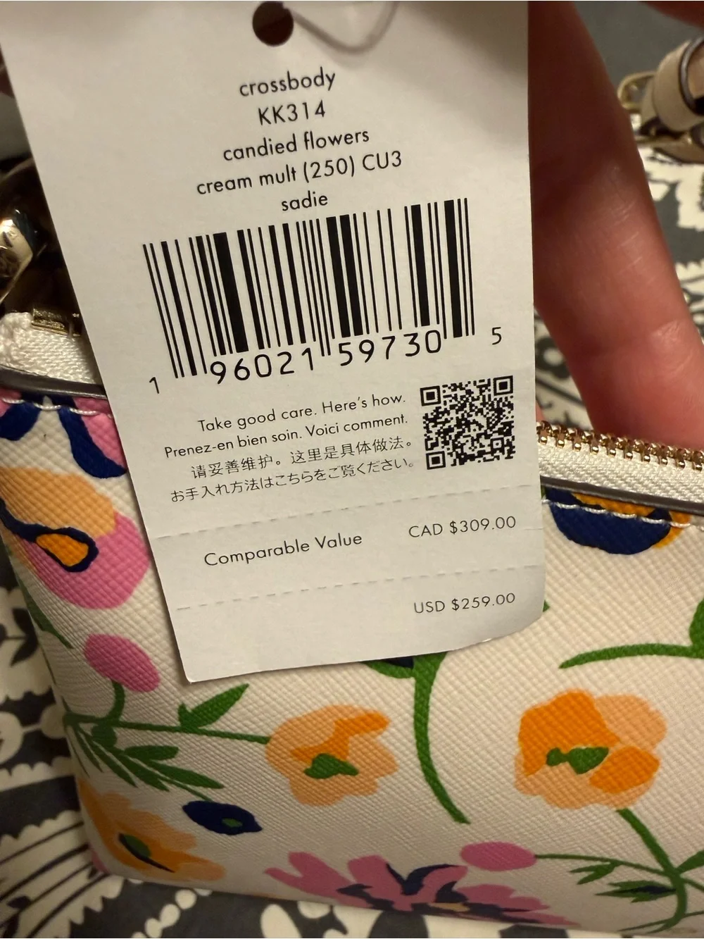 Kate Spade Sadie Candied Flowers Crossbody NWT